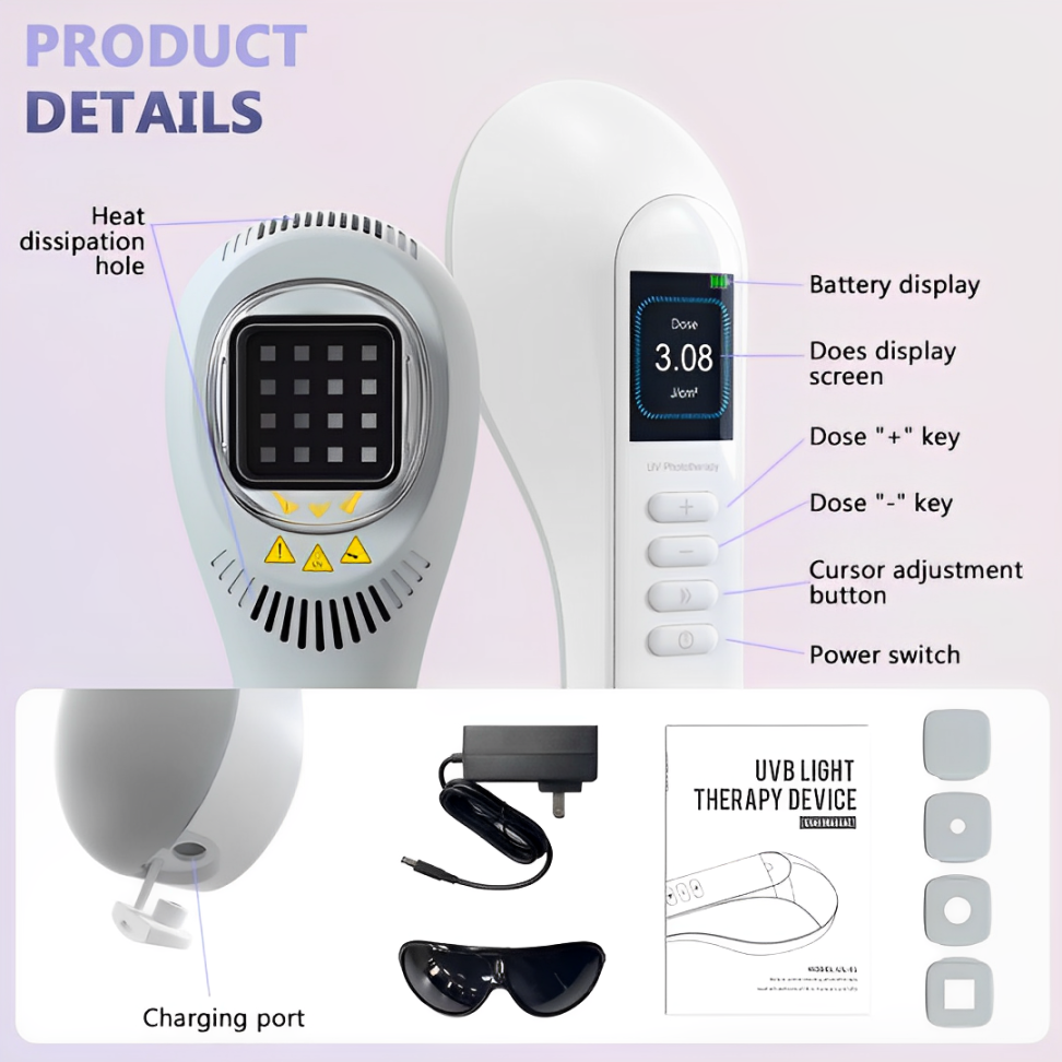 308nm UVB Lamp for Vitiligo Phototherapy Light Therapy for Psoriasis