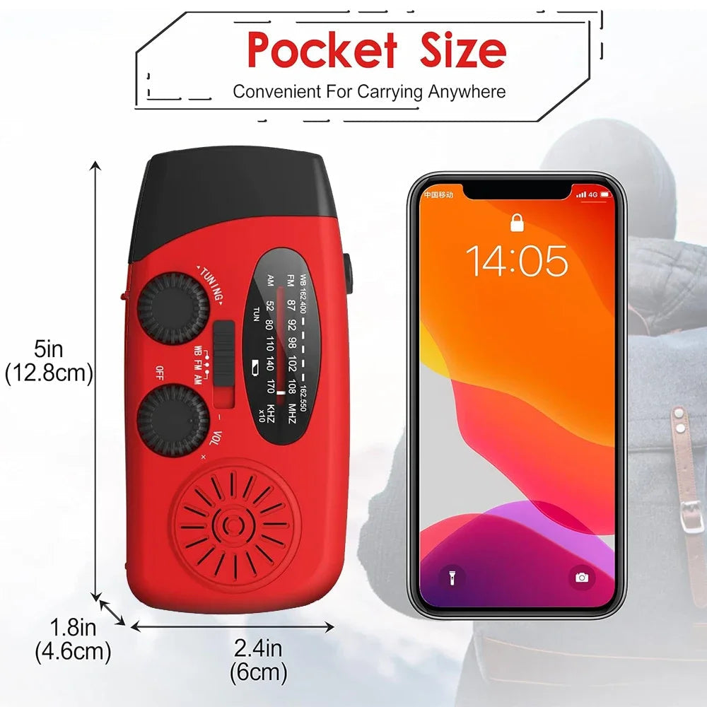 LifeSaver multifunkční natahovací rádio