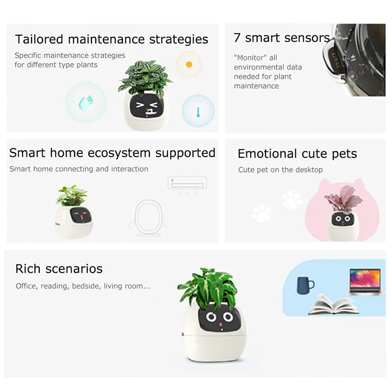Smart Sensors Planter - 7 Smart Sensors, and Ai Chips Make Raising Plants Easy and Fun for Living Room