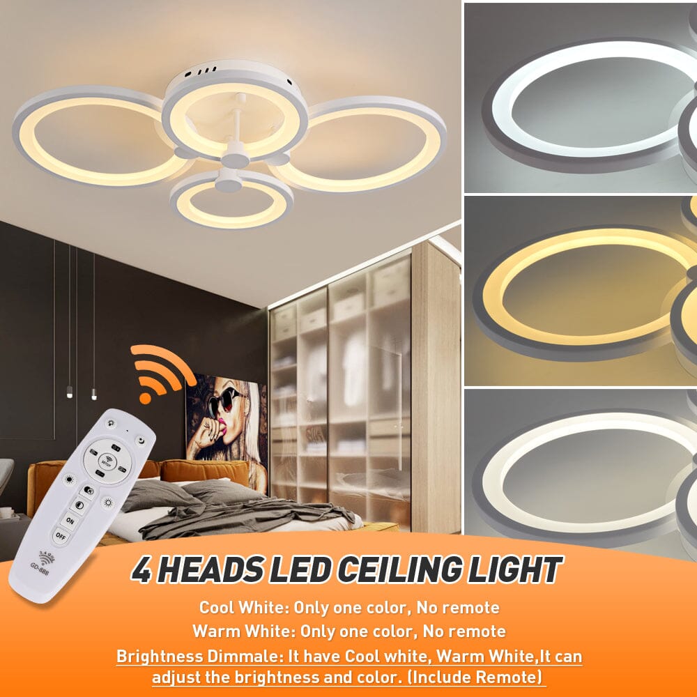Lumora Acrylic Ring Ceiling Light With Remote Control