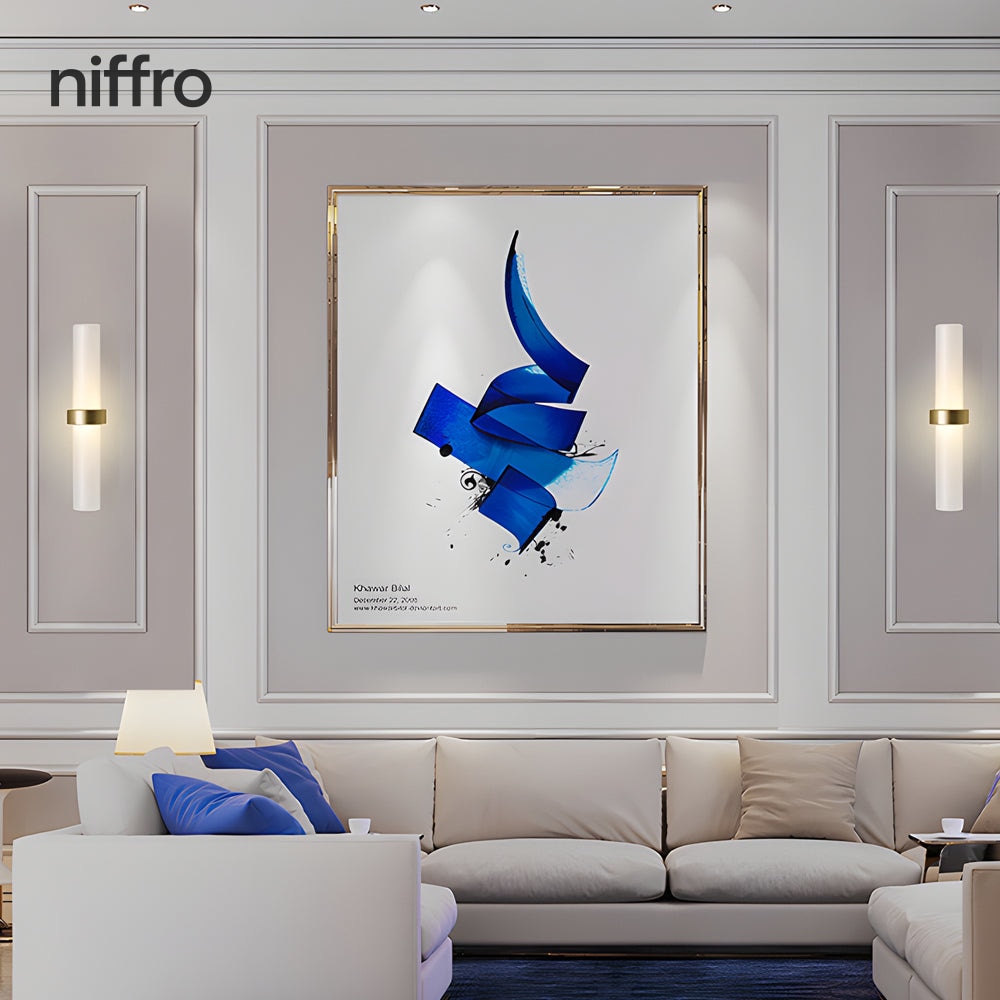 Ardelle Modern Wall Lamp Com Tubo De Vidro Fosco Branco Quente