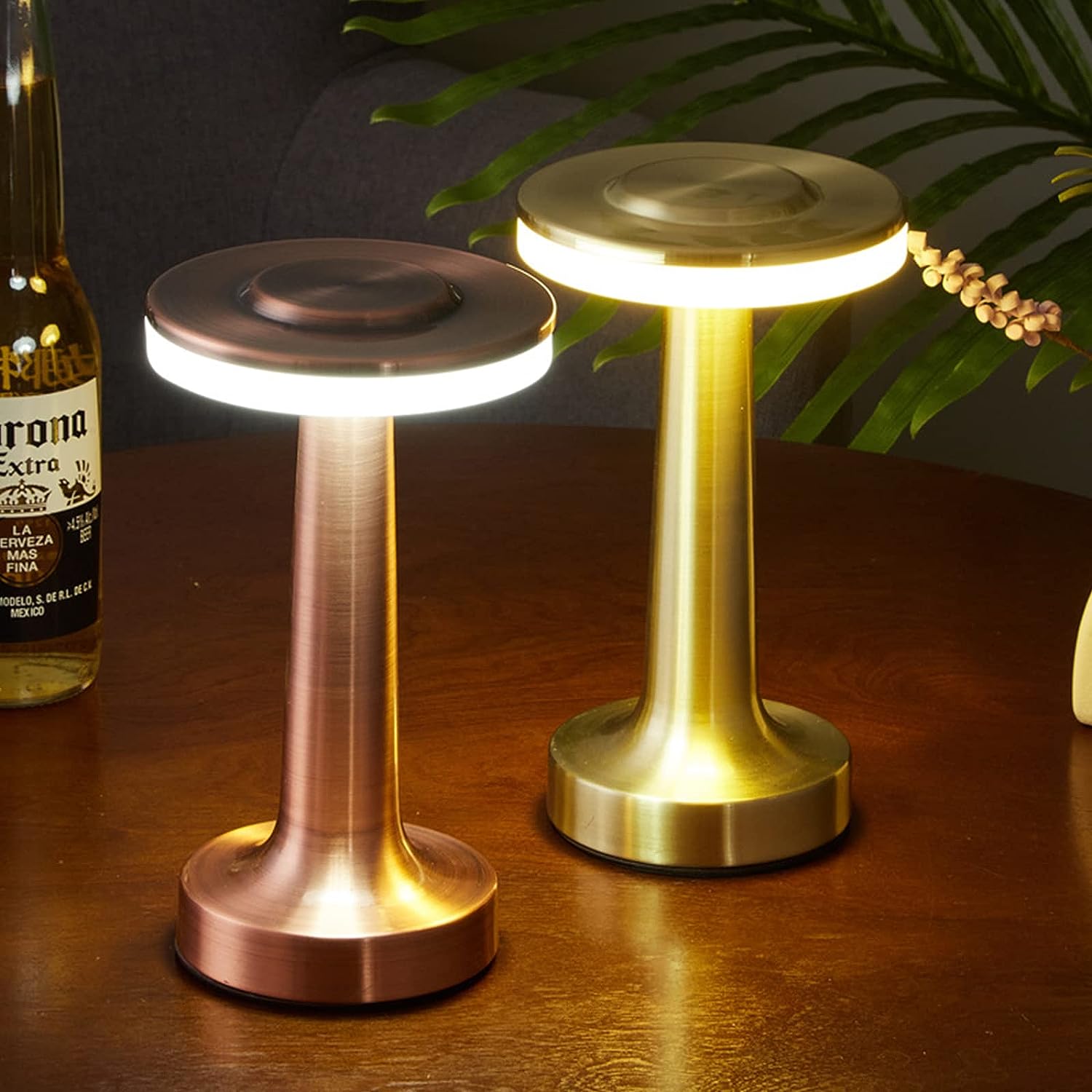 Lunara Vintage Bar Table Lamp In Metallic Finishes