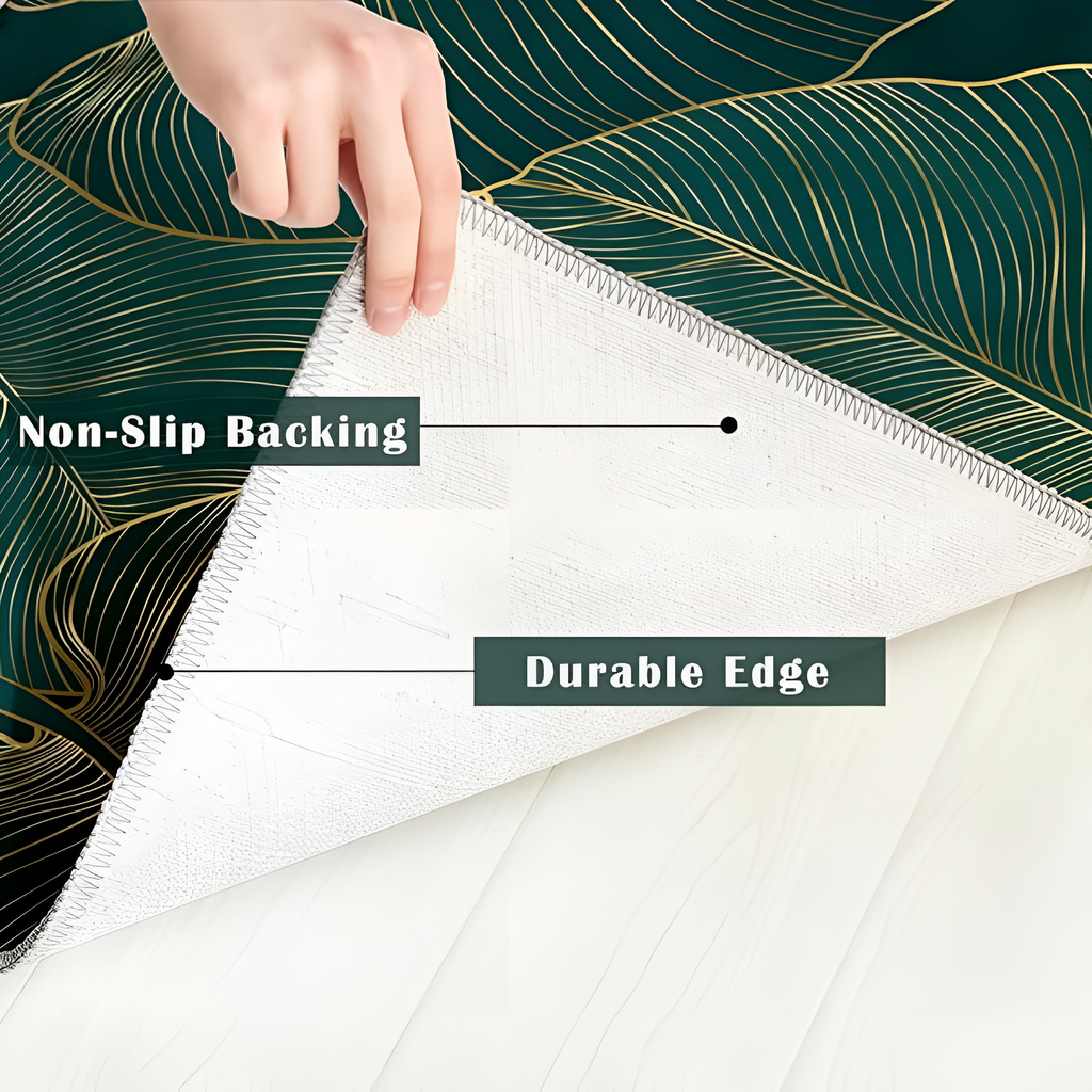 Marisol Gold Linear Leaf Doormat