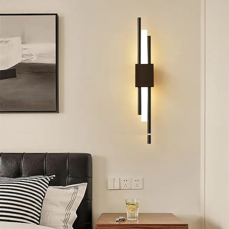 Lorien | Black and Gold Modern LED Wall Lamp for Bedroom