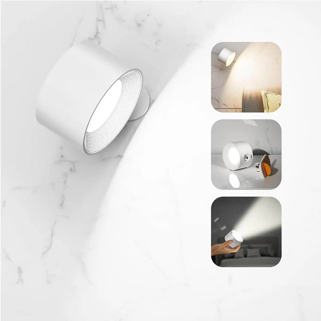 GlowBeam Wireless LED Wall Light – Rechargeable & 360° Adjustable