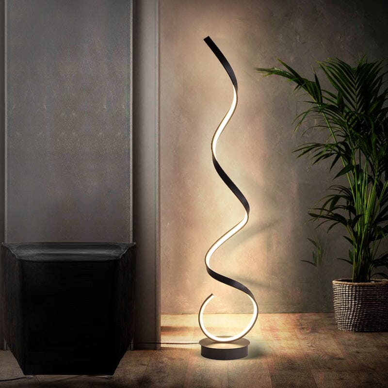 SpiraGlow Floor Lamp With Diffused Silicone Shade For Soft Ambient Glow
