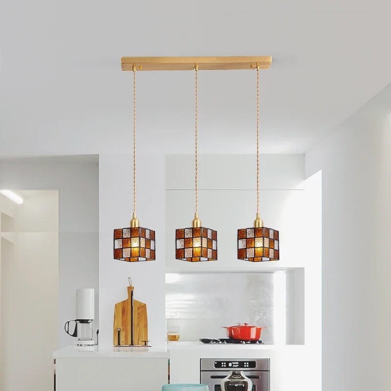 LumaNova Glass Prism Cube Pendant Lamp For Modern Spaces