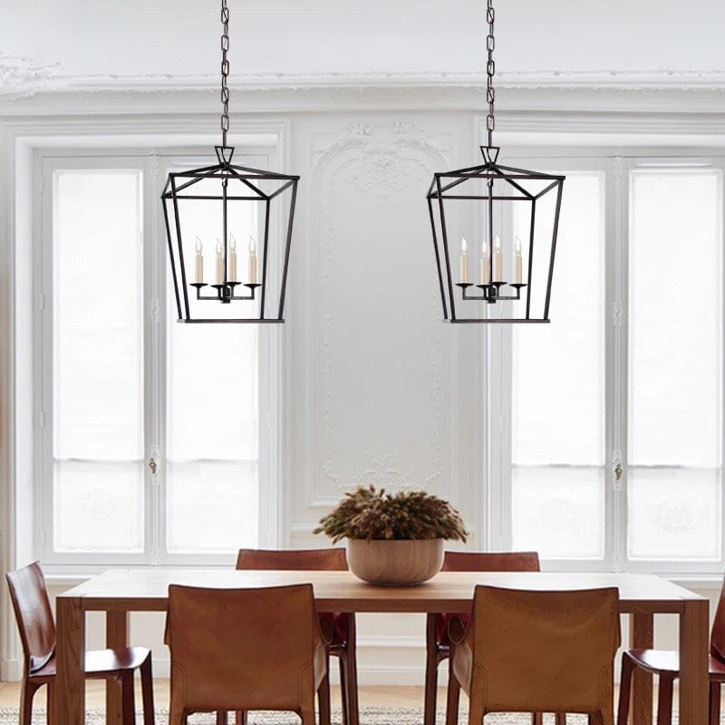 Lavelle Vintage Candle Cage Pendant Light for Dining Rooms