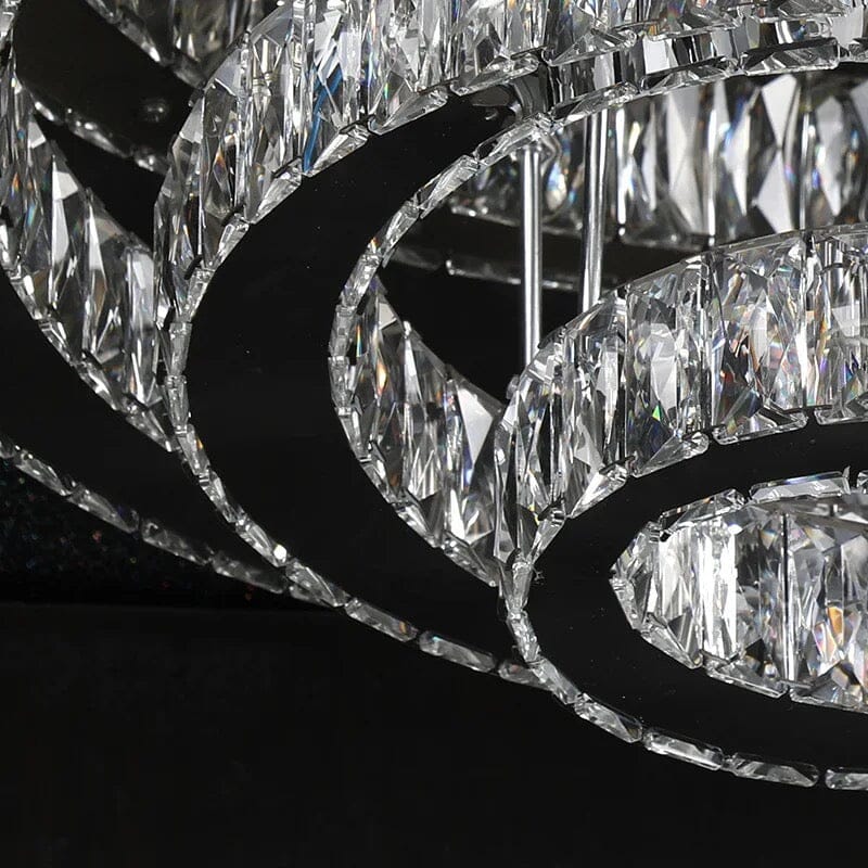 Aurelia Crystal Chrome Ceiling Light Round Chandelier For Elegant Rooms