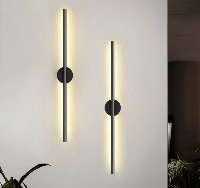 Lyra Tube Wall Light Noir LED With Acrylic Shade And Aluminum Body