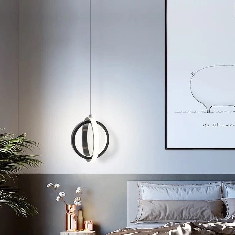 NovaArc Mini Black Circular LED Pendant Light for Kitchens