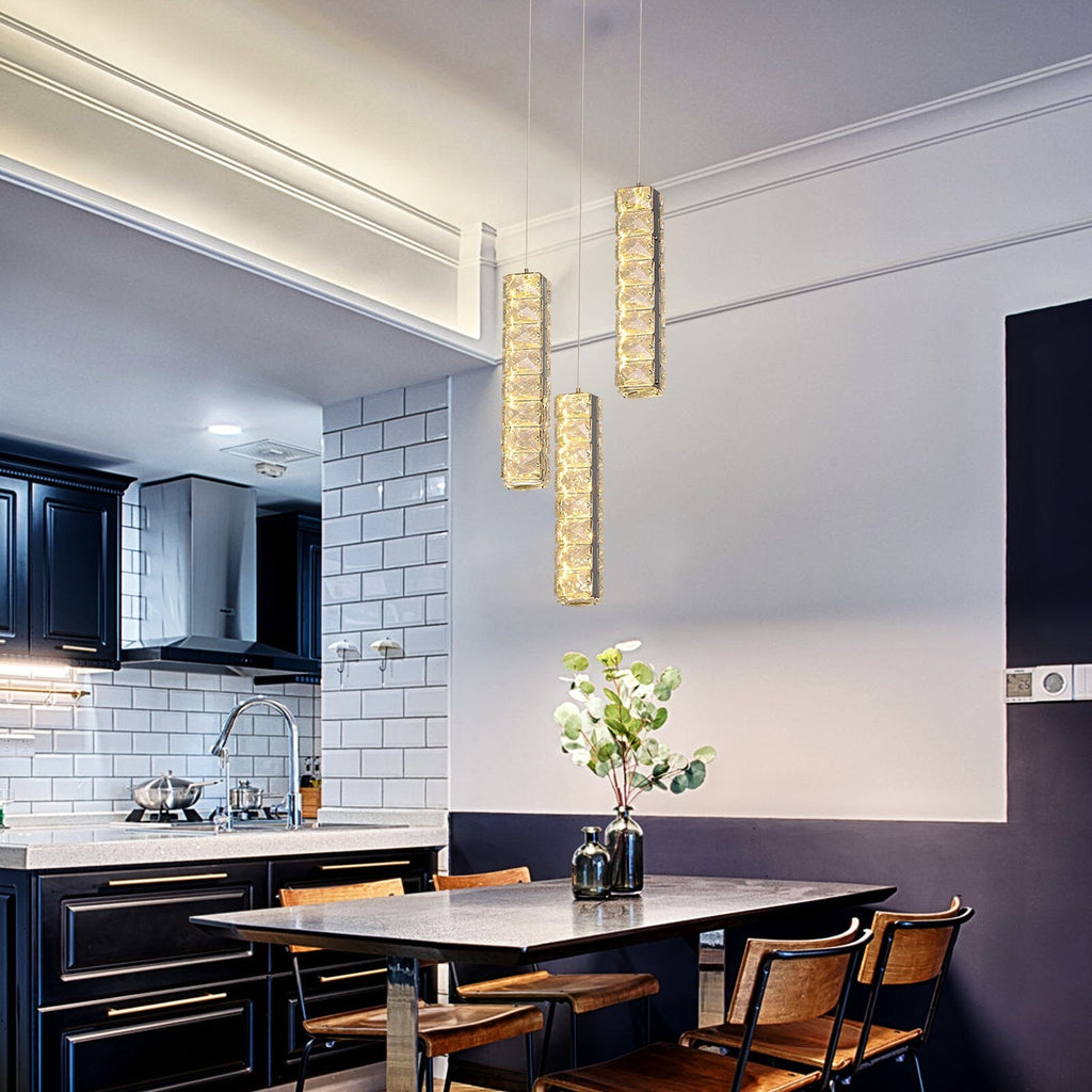 Lumirelle Aurea Cascade Crystal LED Chandelier With Adjustable Suspension