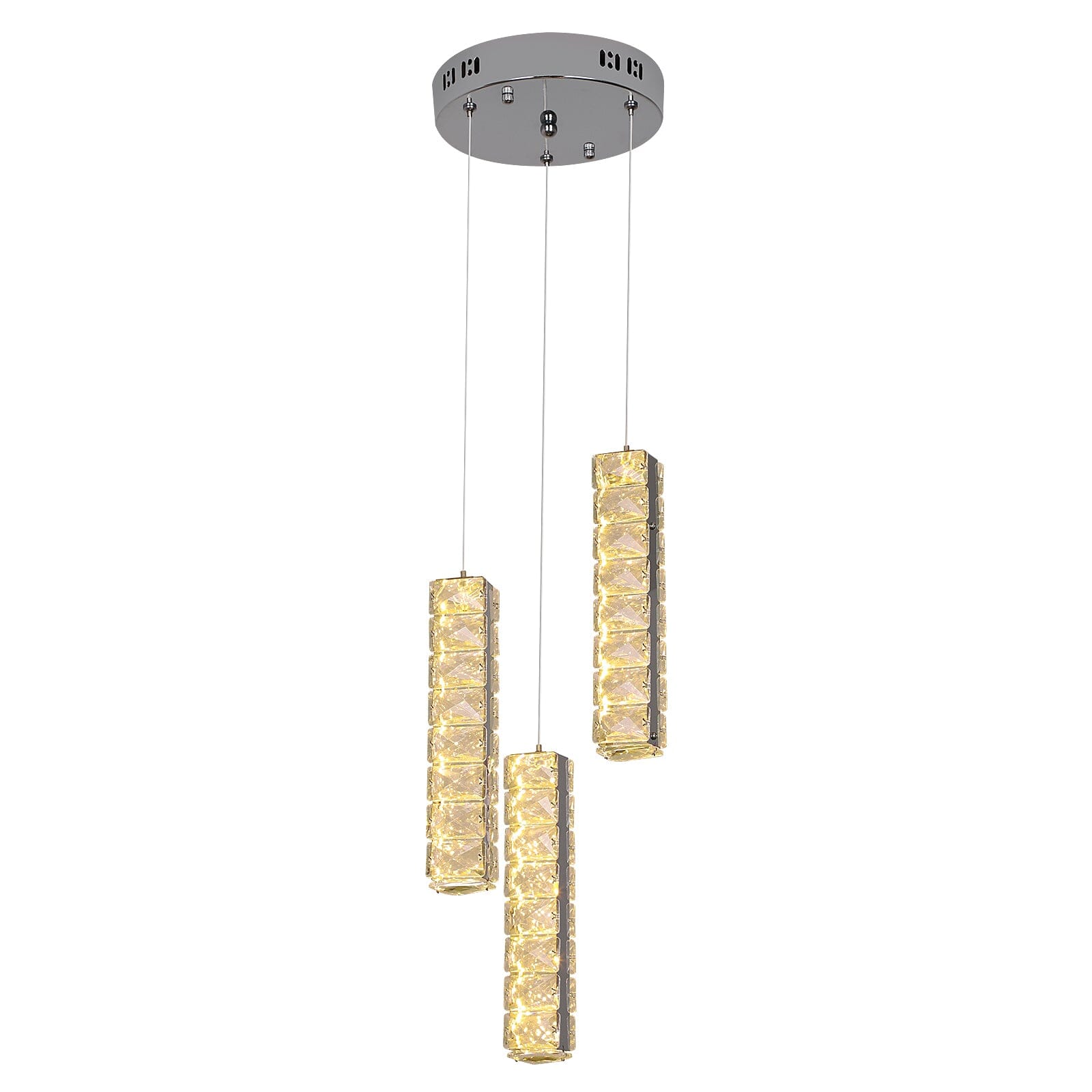 Lumirelle Aurea Cascade Crystal LED Chandelier With Adjustable Suspension