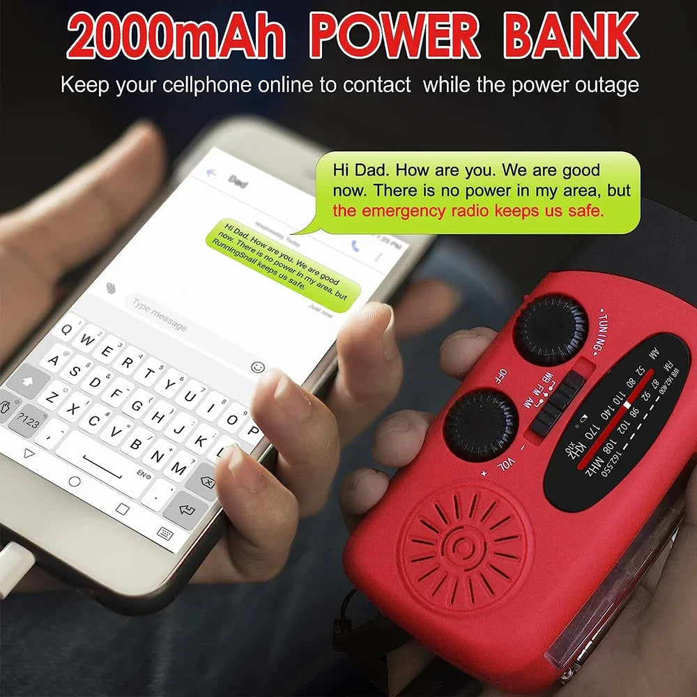 LifeSaver multifunkční natahovací rádio