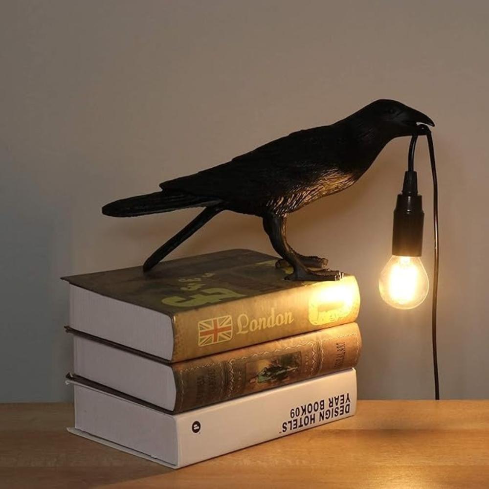 Noxara Raven Gothic Lamp For Dark Decor Accent Lighting