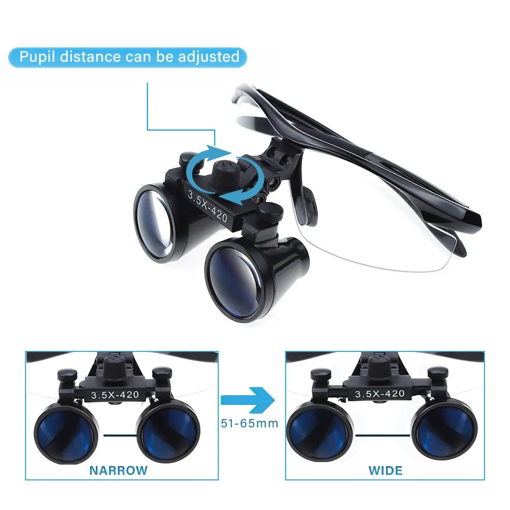 Zubní lupa laboratorní lékařské zvětšení binokulární