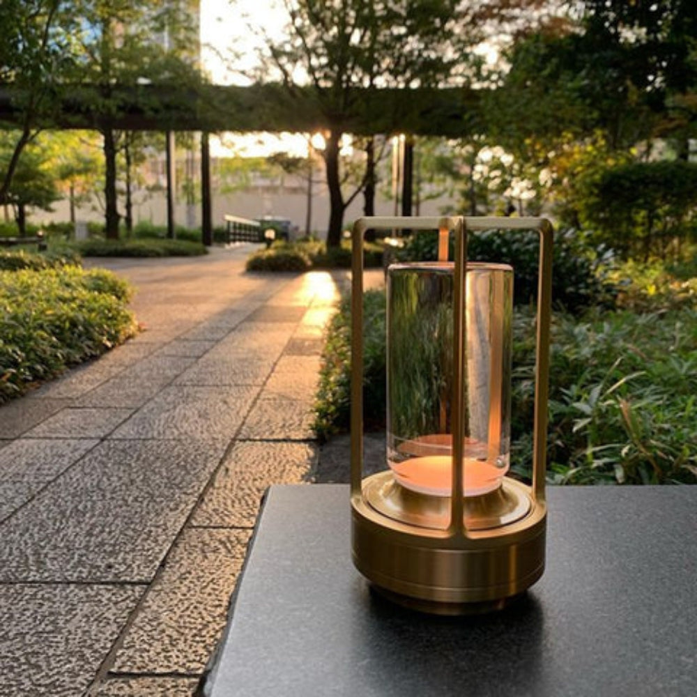 Novae Crystal Lantern Rechargeable Cordless Nordic Table Lamp