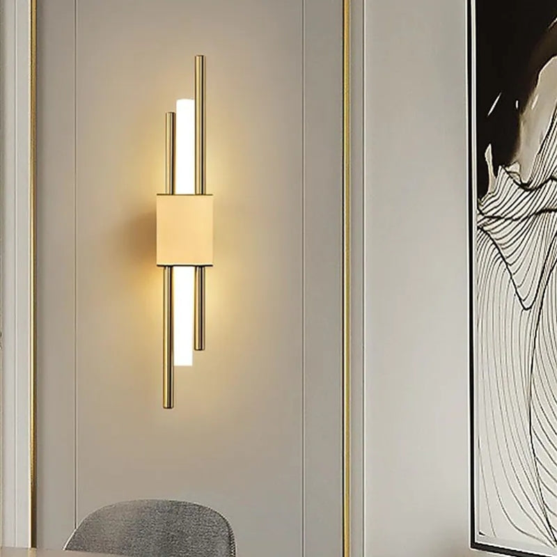 Lorien | Black and Gold Modern LED Wall Lamp for Bedroom