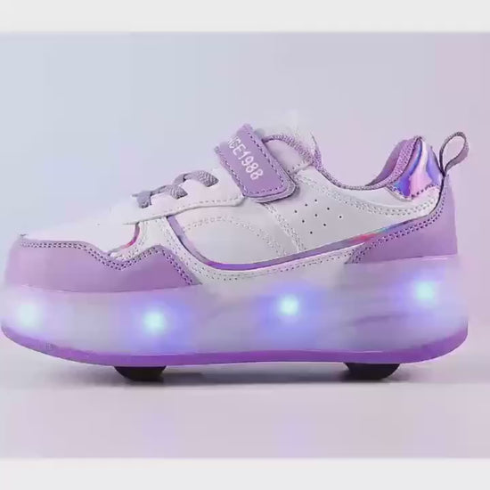 Wheelskate Adventure Roller Shoes - Popular Sneakers with Wheels and Lights