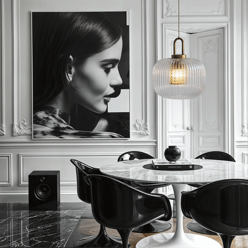 Luma Nordic Glass Pendant with Hand-Blown Finish and LED Warm Glow