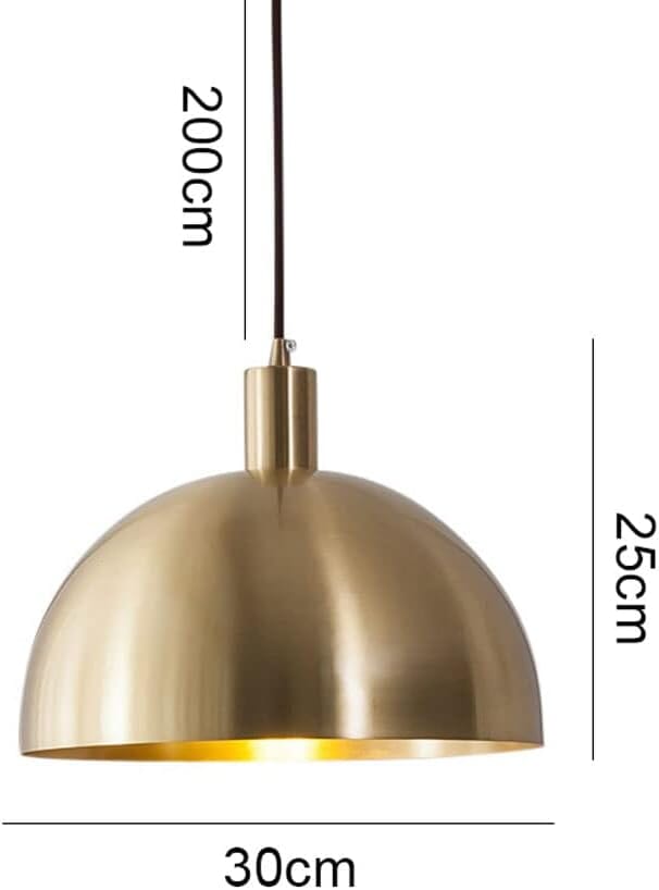 Aurelia Brass LED Pendant Light With Heat Resistant Shade