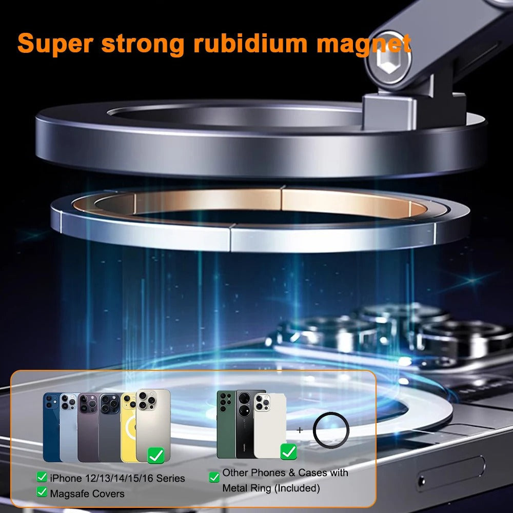 360° otočný vakuový magnetický držák telefonu do auta