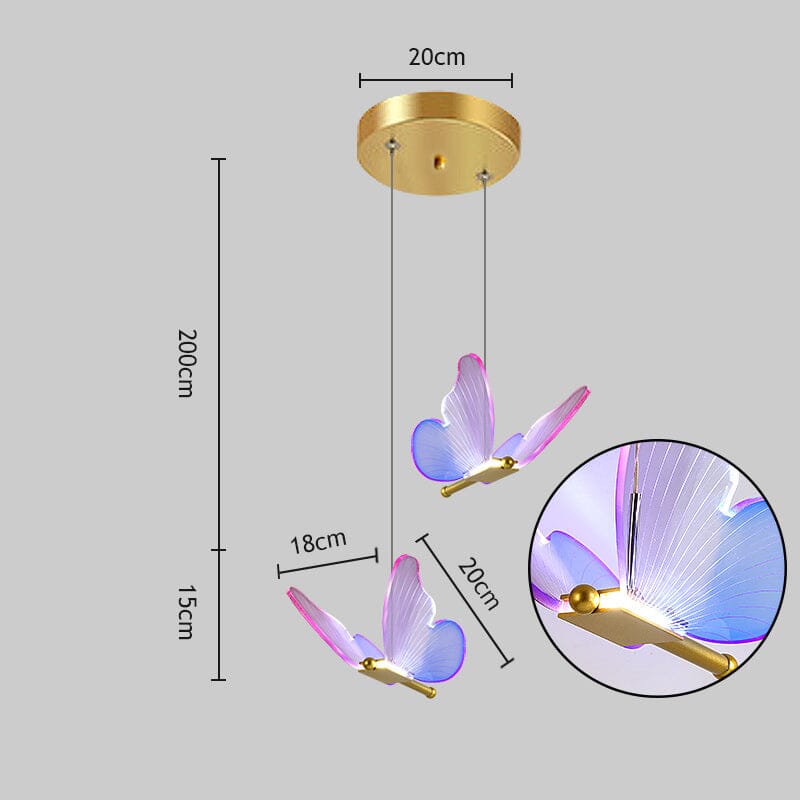 Pillangó fali lámpa