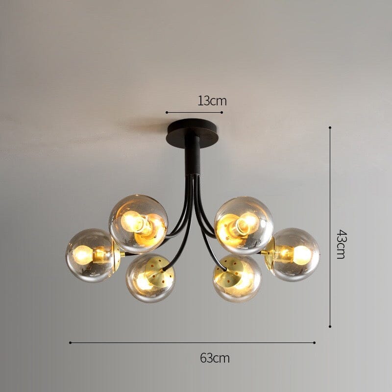 Aurea Amber Glass Pendant Light With Soft Warm Illumination