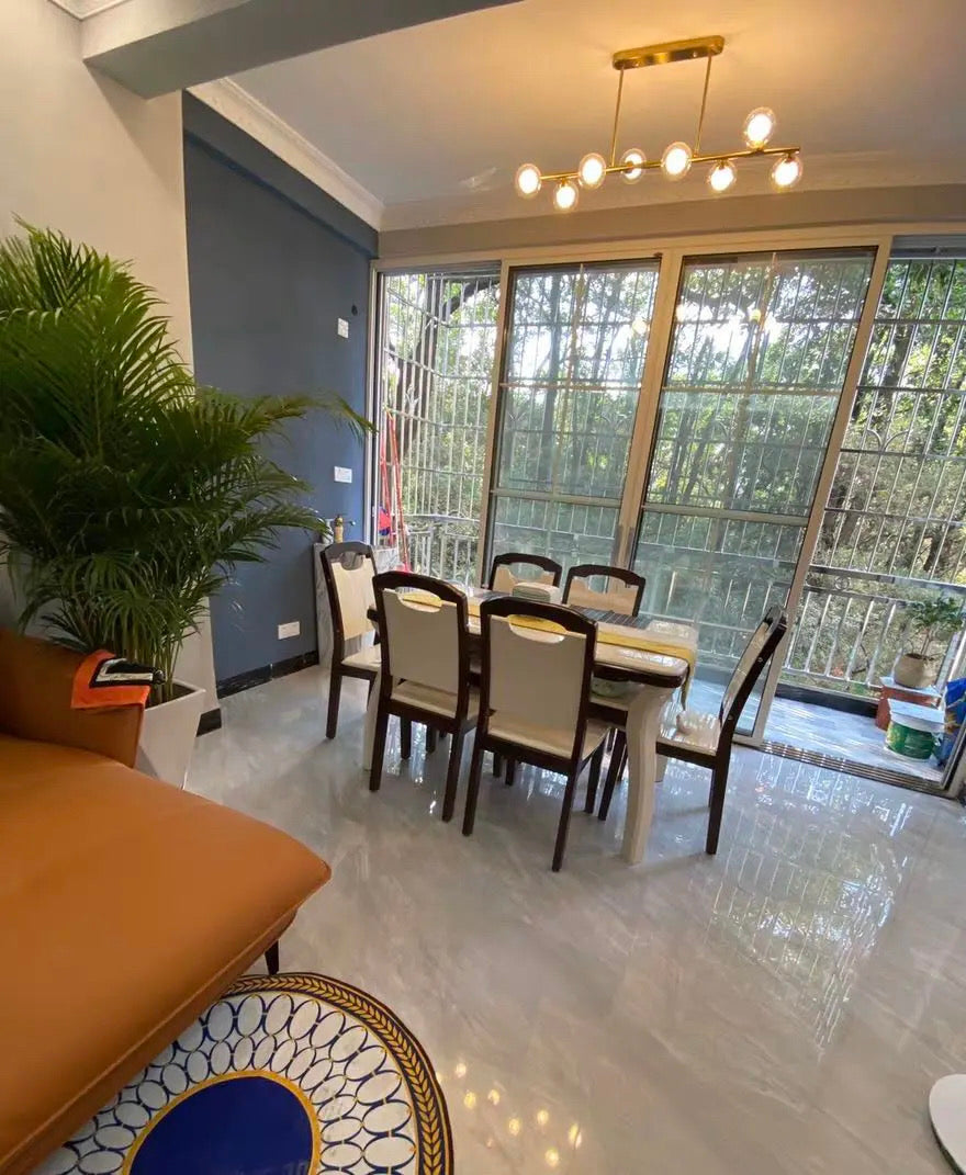 NovaLume Pendant Lamp Modern Aluminum and Iron Fixture with Frosted Glass