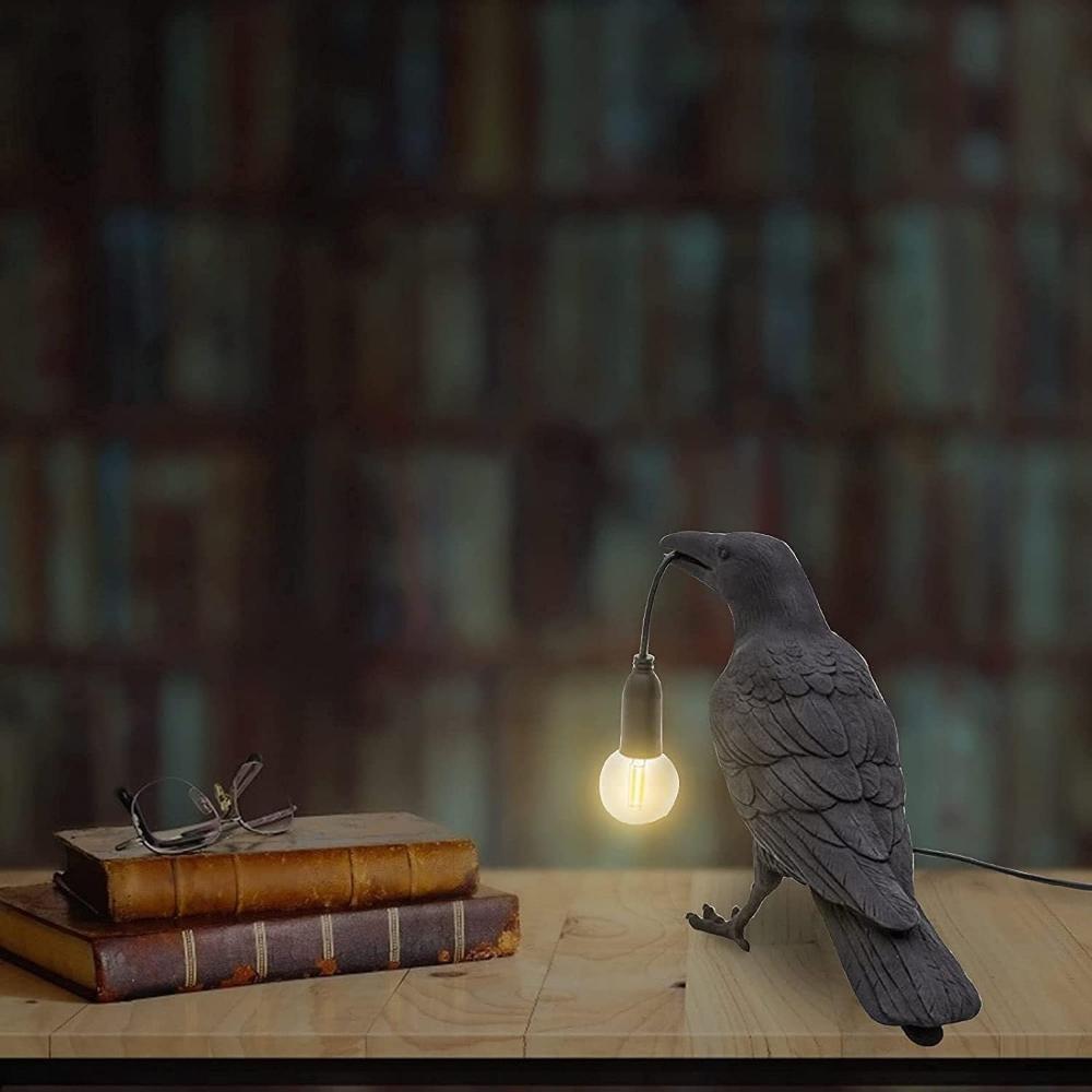 Noxara Raven Gothic Lamp For Dark Decor Accent Lighting