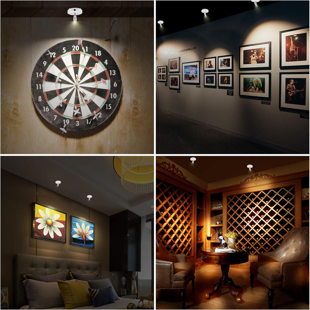 InstaBright Stick-On LED Spotlight – Wireless, Adjustable & Remote-Controlled