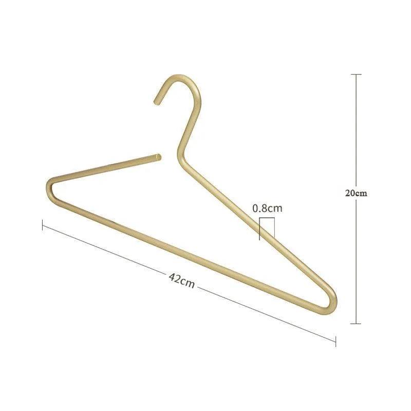 5 pcs Solid Matte Gold/Silver Clothes Coat Hanger │ Seamless Metal Wardrobe Organizer