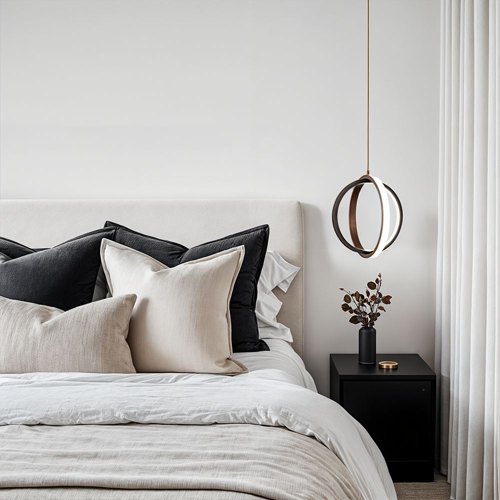 Lyren Nickel Finished Mini Pendant Lights With Forged Aluminum Body