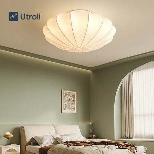 Nyra selyem mennyezeti lámpa japán minimalista selyem búrával