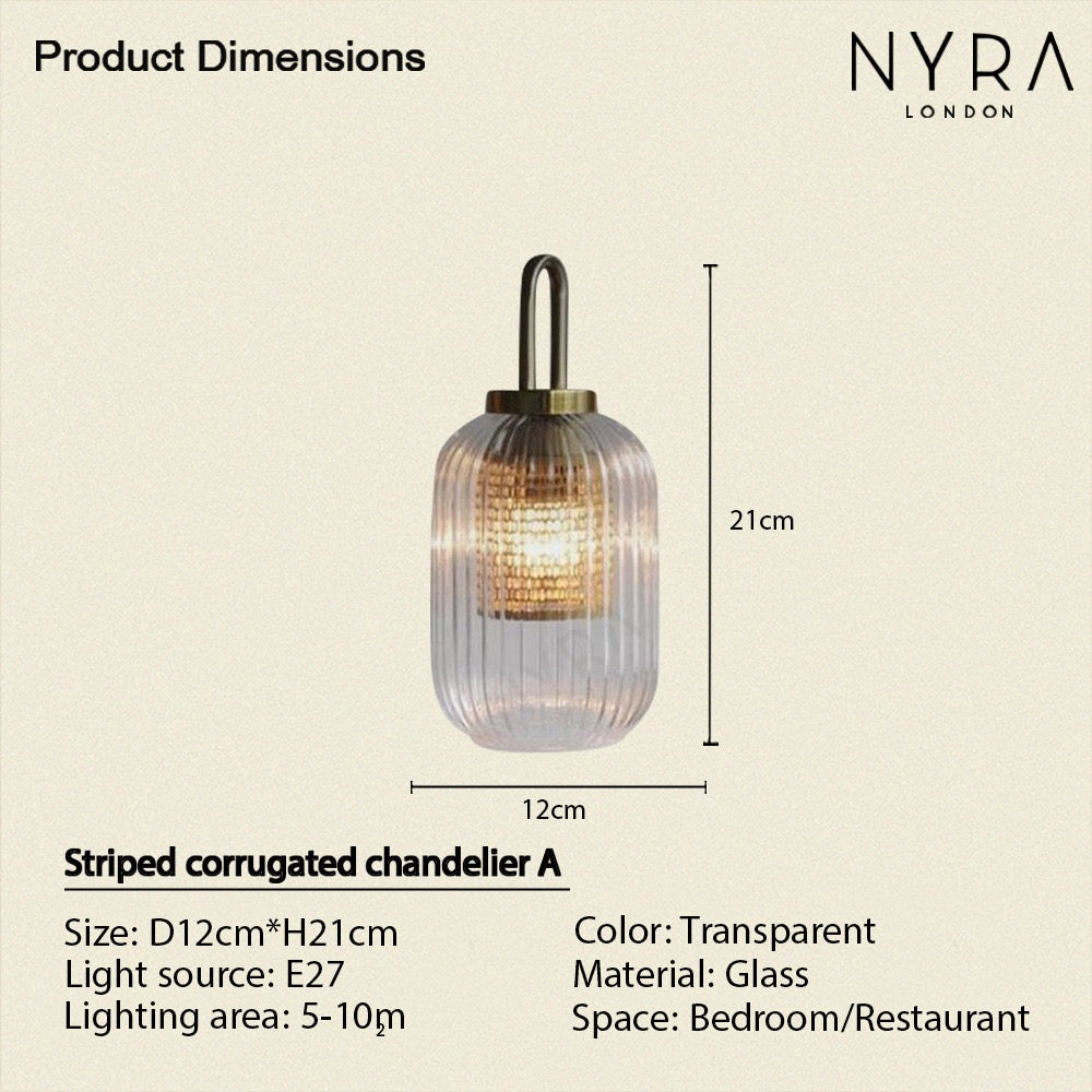 Luma Nordic Glass Pendant with Hand-Blown Finish and LED Warm Glow