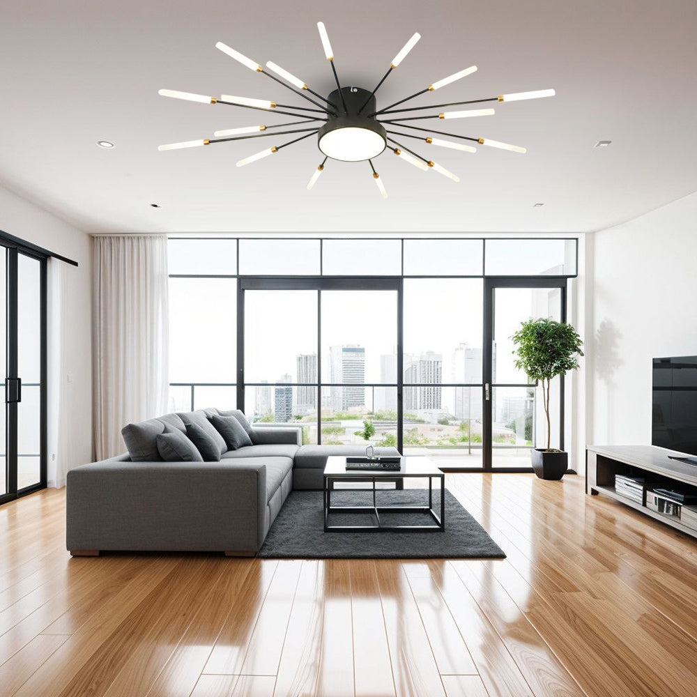 Lyra Wand-Style Chandelier Sculptural Centerpiece Lighting