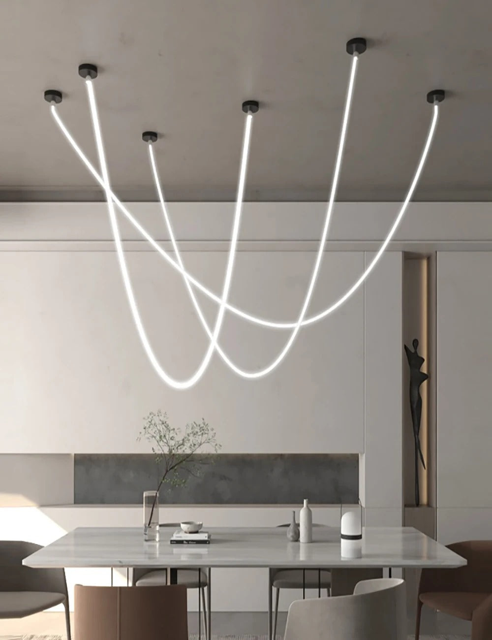 Lyria Loop Pendant Light on Chain with Dimmable LED
