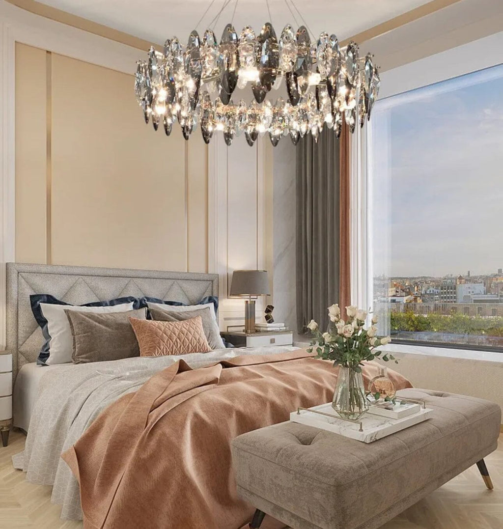 Lyra Nordic Crystal Leaf Chandelier Collection for Luxe Interiors