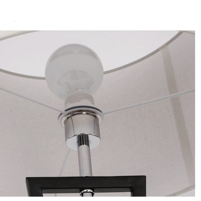 Lyra Twist Floor Lamp In Premium Iron With Fabric Shade