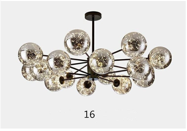 Aurelia Glass Bean Chandelier With Integrated LED Lighting