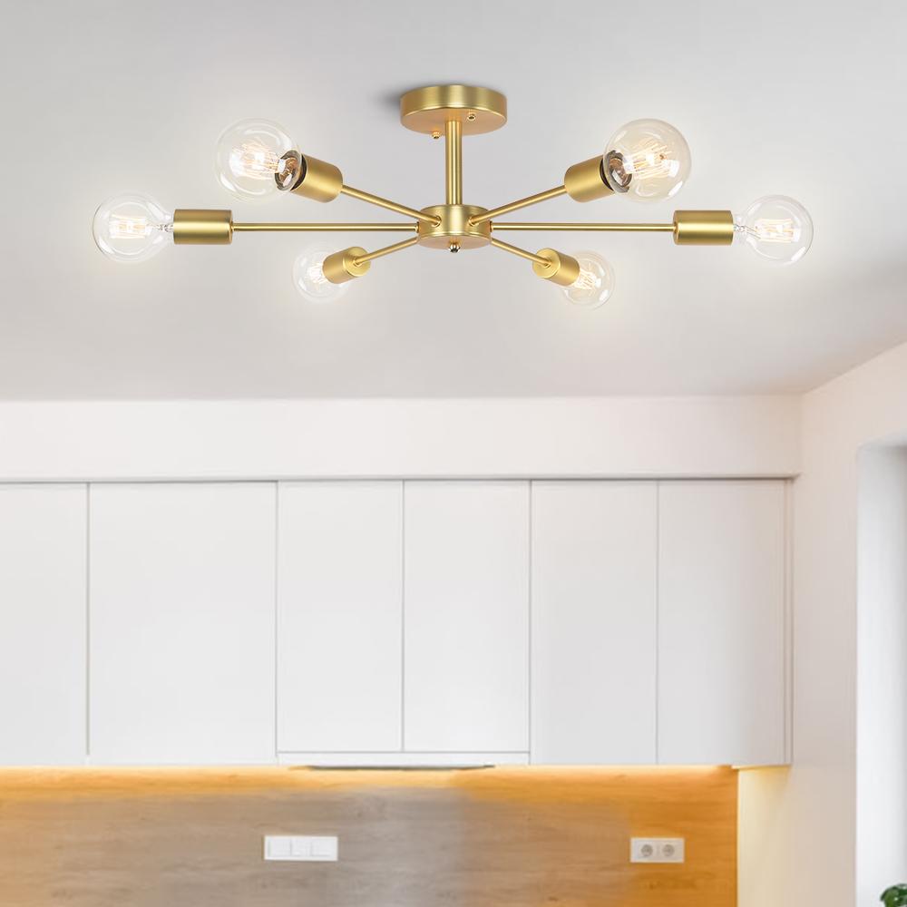 6灯吸顶灯 客厅用 | 可调节现代设计