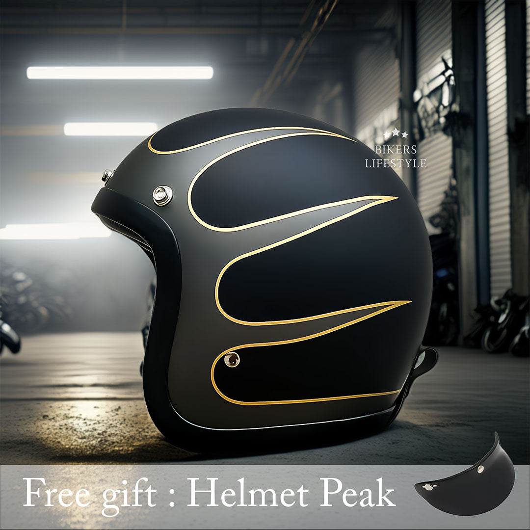 Nízkoprofilová vintage motocyklová helma - schváleno DOT a ECE