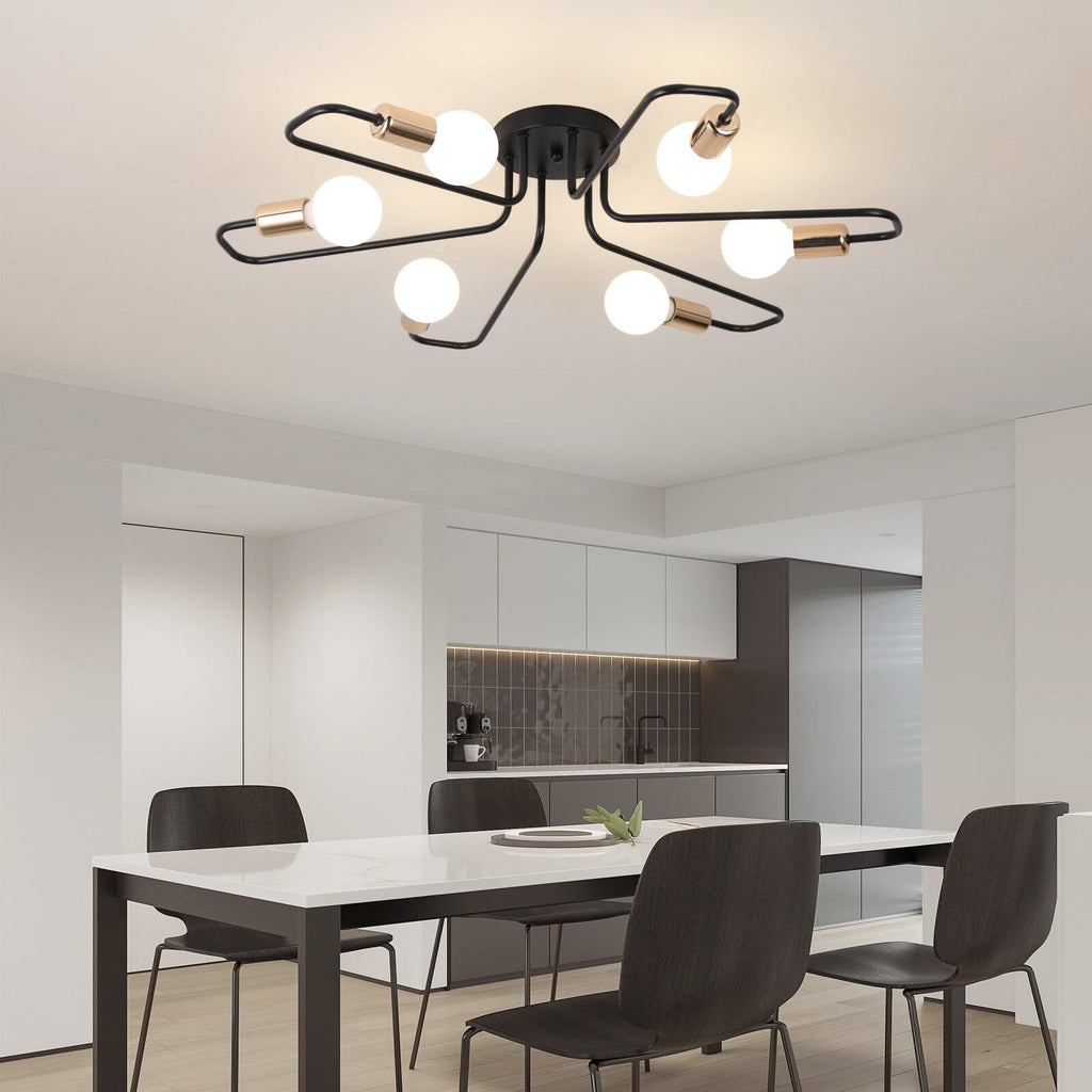 Asteri Eight-Bulb Dimmable Chandelier For Living Rooms And Offices