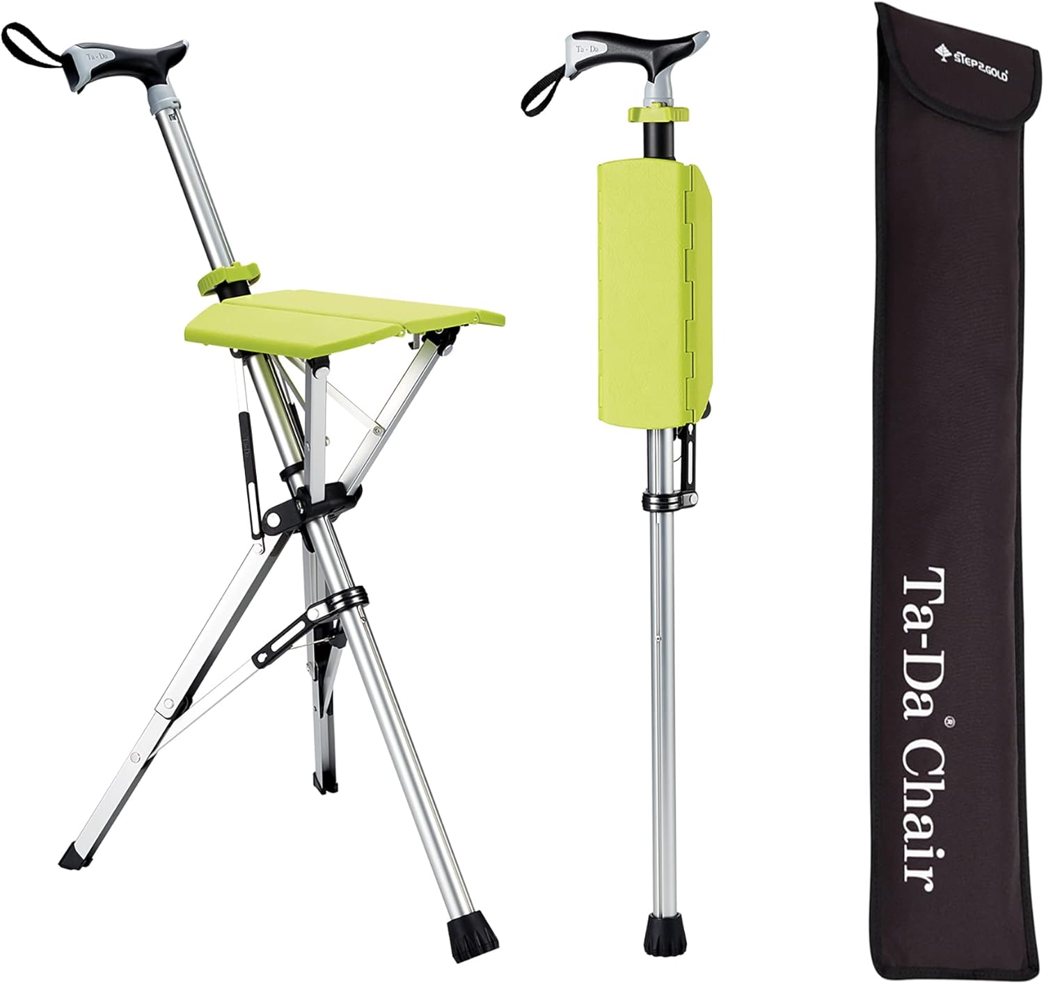 Ta-Da™ シートスティック – 移動中の快適さを高める座席一体型の実用的なハイキングスティック