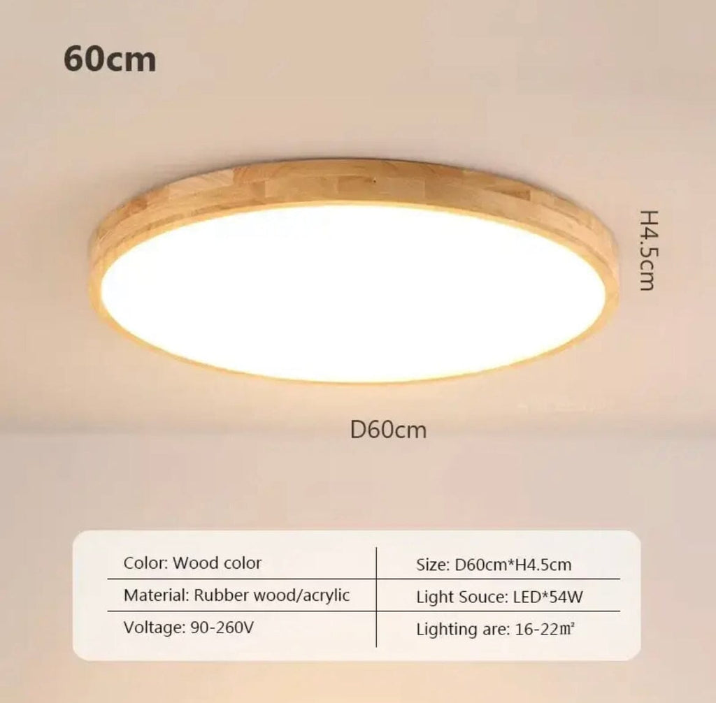 Luminor | Nordic Oak Ceiling Lights With Acrylic Shade
