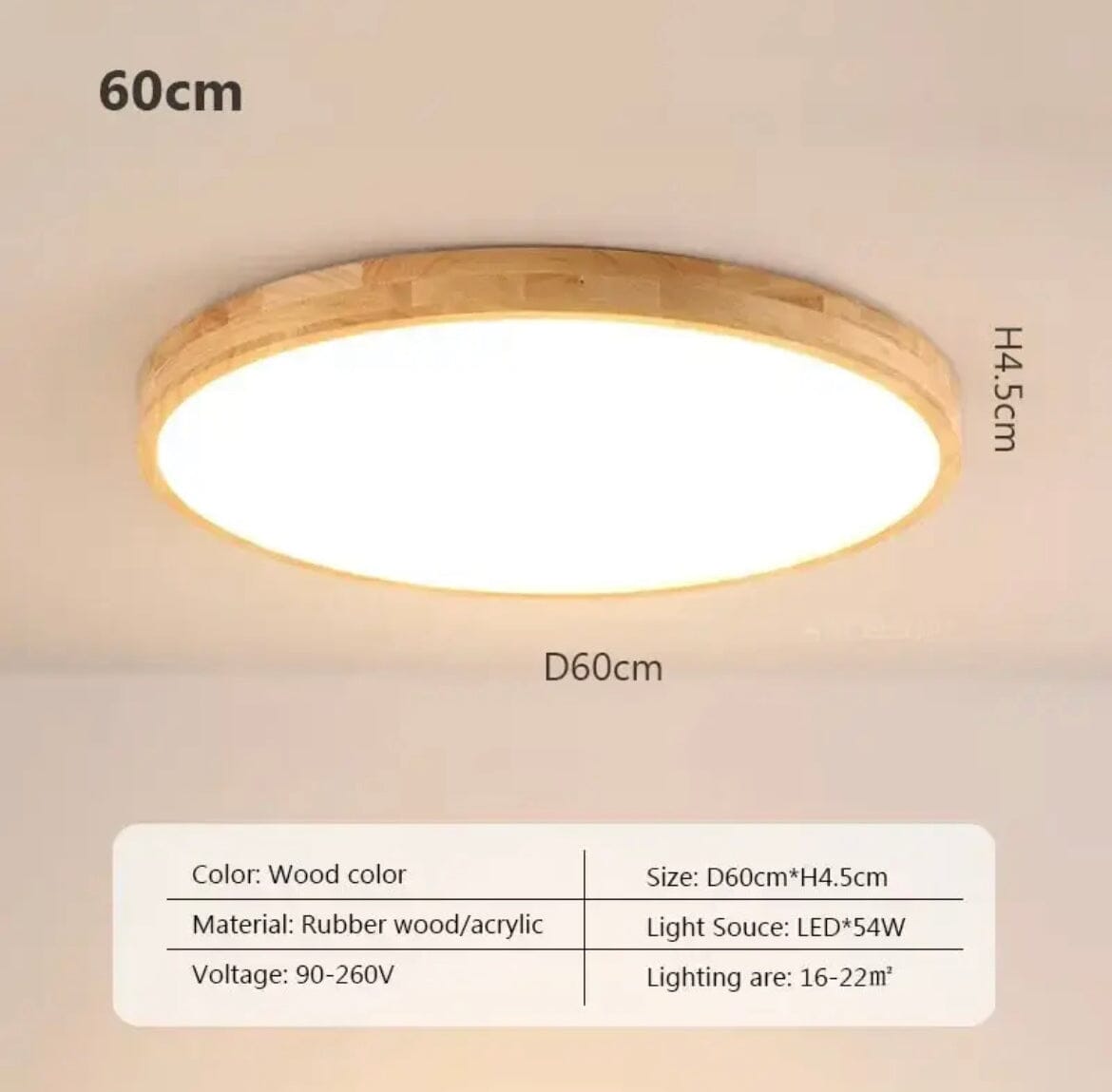 Luminor | Nordic Oak Ceiling Lights With Acrylic Shade