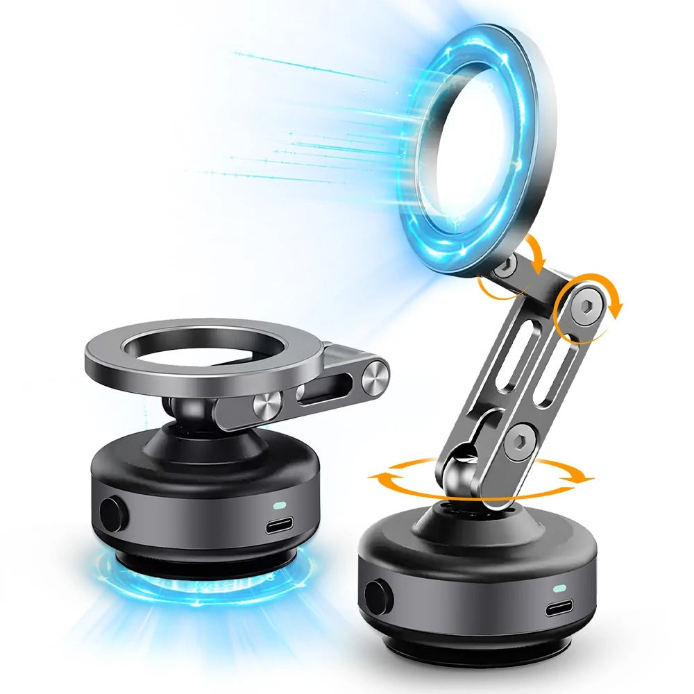 360° otočný vakuový magnetický držák telefonu do auta