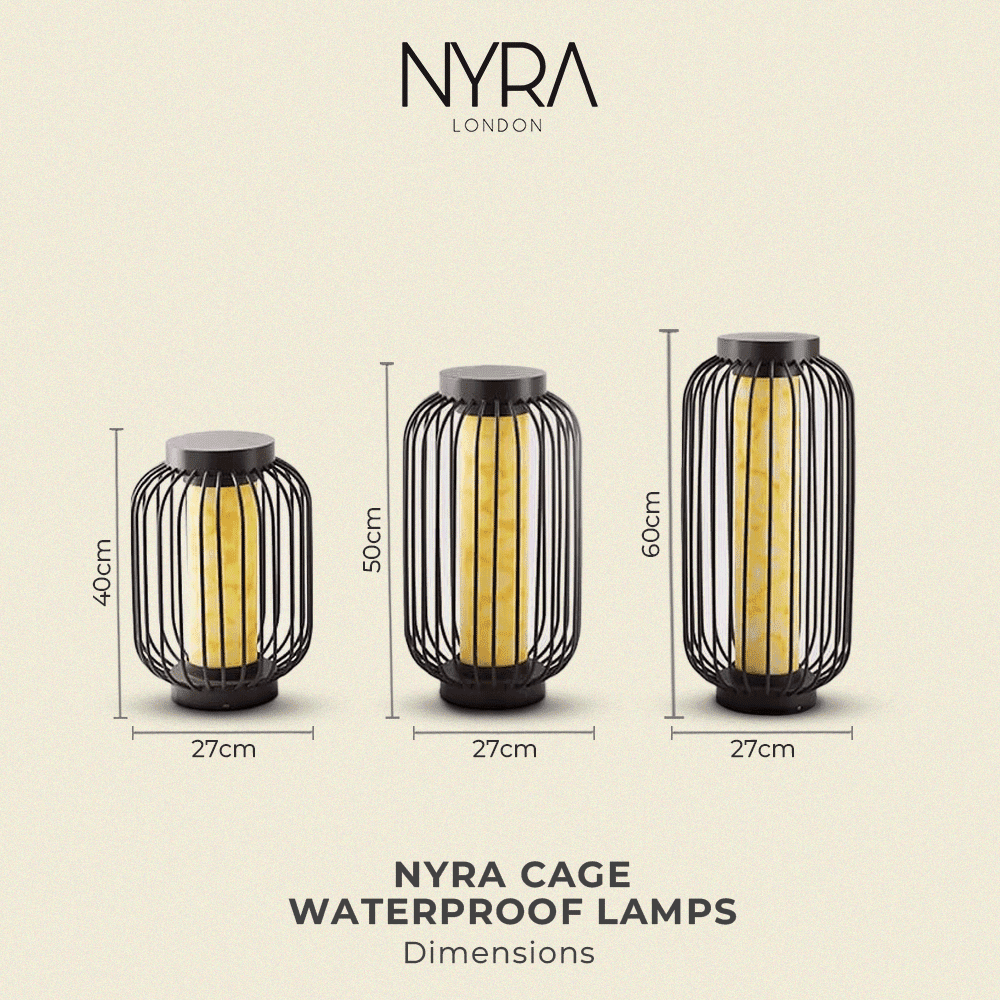 Novae Cage Lanterns Waterproof Outdoor Lighting for Patios