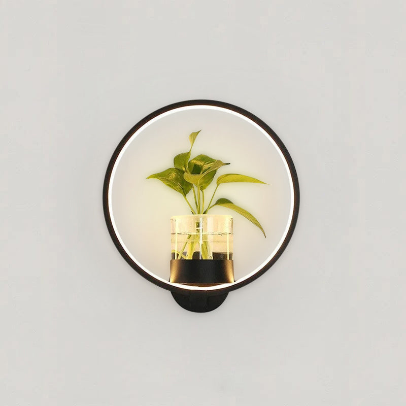 Nordelle | Wall Planter Lamp With Glass Plant Cup And Ambient Glow