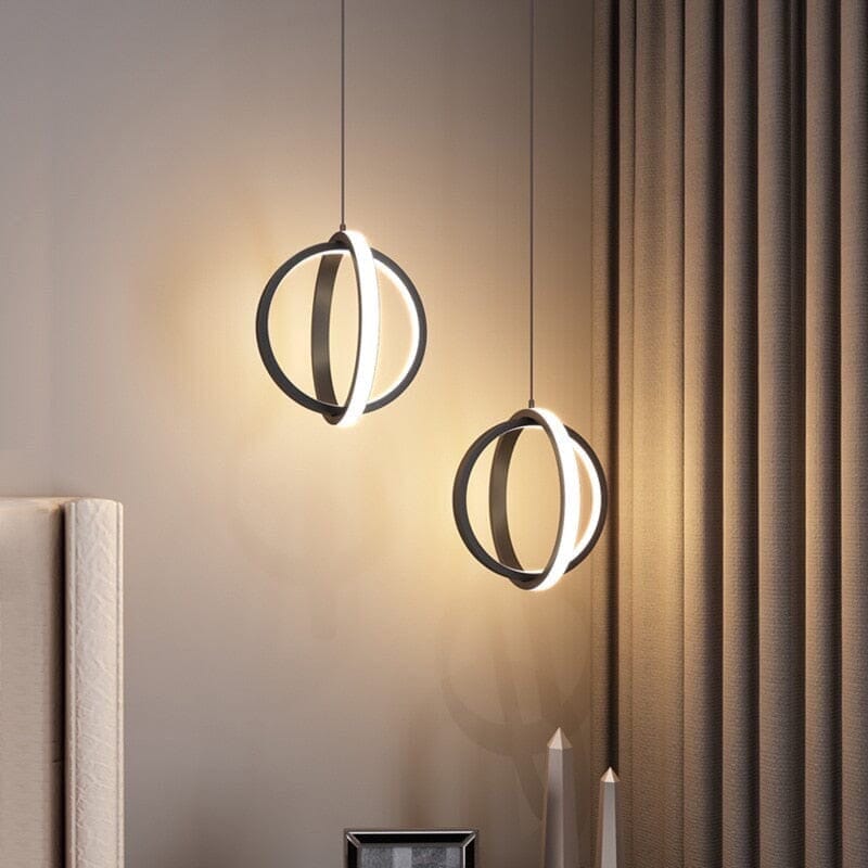 NovaArc Mini Black Circular LED Pendant Light for Kitchens